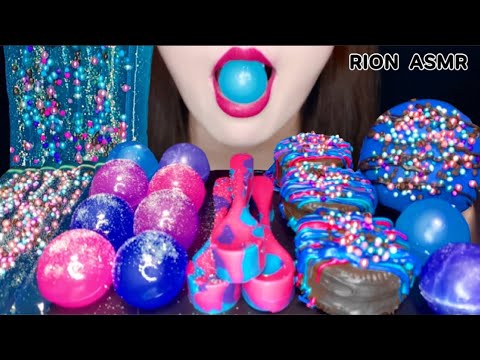 【ASMR】咀嚼音 ギャラクシー*宇宙*galaxy desserts* MUKBANG 먹방 咀嚼音 食べる音 EATINGSOUNDS NOTALKING KOHAKUTO JELLYNOODLE