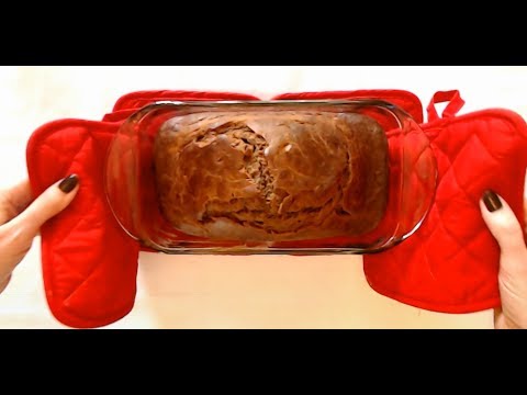 ASMR | Making & Tasting Caramel Macchiato Banana Bread