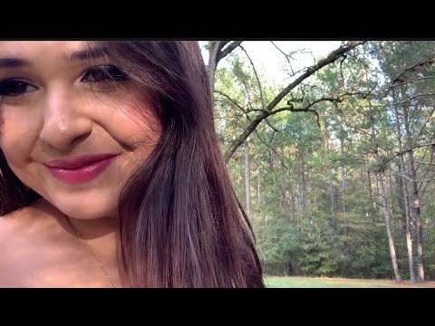 golden hour nature walk ~ asmr leaves crunching, gravel, grass