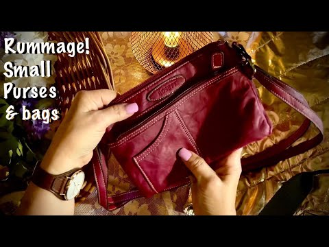 ASMR Small purse/bag rummage (NO TALKING) Heavy plastic/vinyl crinkles. Whispered version tomorrow!