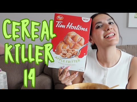 ASMR | NEW Cereal Mukbang #14 (TIM HORTONS apple fritter)