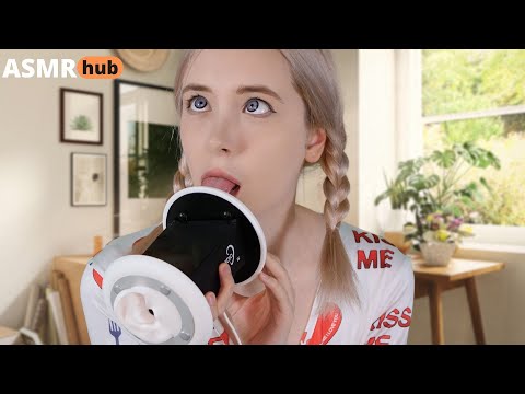 ASMR YOUR STEP-SISTER EARLICKING + HEARTBEAT 4K 👅💖귀 핥기 👅 耳舐め 💖舔耳+含耳💖 MOUTH SOUNDS