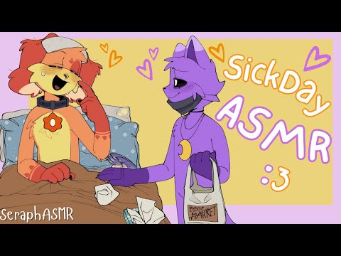 [Furry ASMR] Catnap tends to Dogday when he is sick :3 [Sleep-aid] [Soft-spoken]