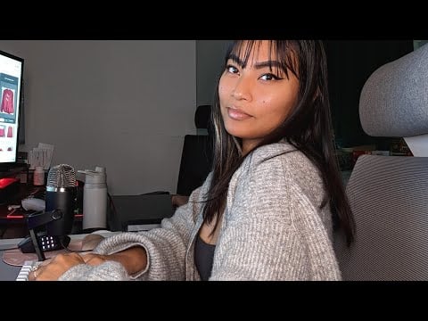 ASMR Chewing Gum , Typing And Working On Computer , Lofi No Talking