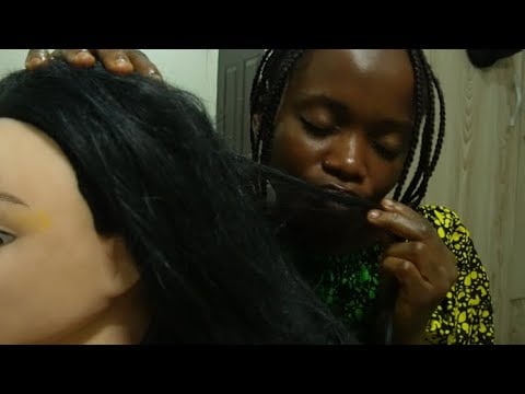 ASMR Scalp Scratching, Oiling & Hair Eating