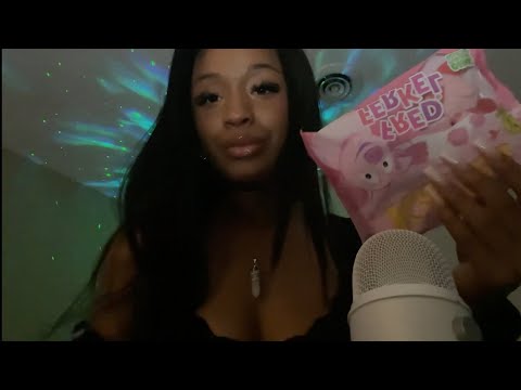 asmr eating chewy gummy candy 🍬