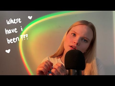 ASMR whisper ramble + tapping/scratching 🌸 catching up ✨