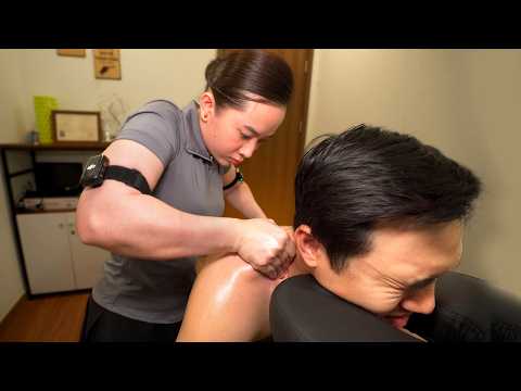 ASMR🔥Intense Head, Neck & Shoulder Massage She Relieved My Fatigue