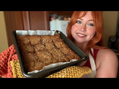 ASMR Baking Apple Blondies w/ Brown Butter (Close Whispered Voiceover)