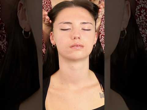 asmr massage and hair play on a real person