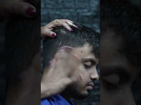 Oily Head And Ear Massage By Lady Barber Chaitali #shorts
