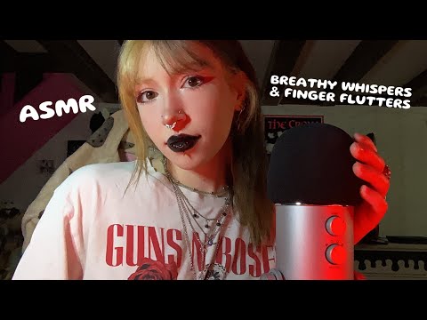 Breathy Up Close Whispering & Finger Fluttering Asmr 