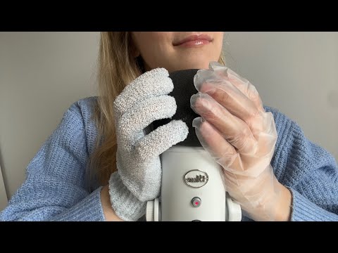 ASMR 8 Minutes of mic rubbing and scratching with gloves  💙