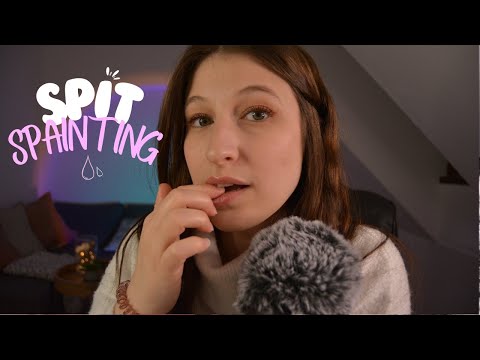 ASMR - JE TESTE LE SPIT PAINTING ON YOU  (Enfin j'essaye..)