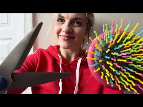 💥FAST & AGGRESSIVE LOFI ASMR: brush/scissor/spray sounds, nail tapping, shoe scratching, “tickle”