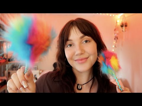 ASMR Gently Brushing Your Face (& close-up whispering)