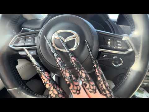 ASMR in my car with LONG nails 