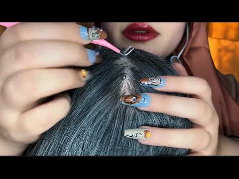 ASMR Remove Needles from your Scalp (mouth sounds) 