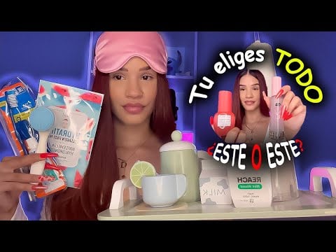 Asmr te preparo para dormir (skincare, te peino, lluvia, y +)