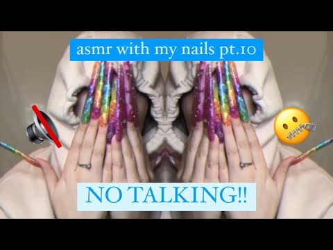ASMR WITH MY NAILS PT.10💅 (no talking)