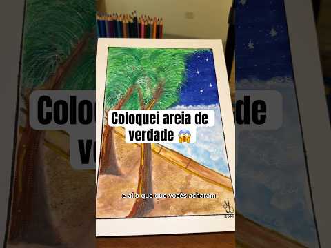 FIZ ESSA PINTURA COM ÁGUA DO MAR E AREIA DA PRAIA 🌊
