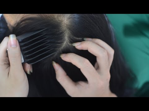 ASMR Scalp Scratch, No Talking Hair Sounds, Hair Play Real Person For Stress Relief