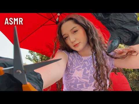 ASMR OUTSIDE! FAST & AGGRESSIVE HAIRCUT