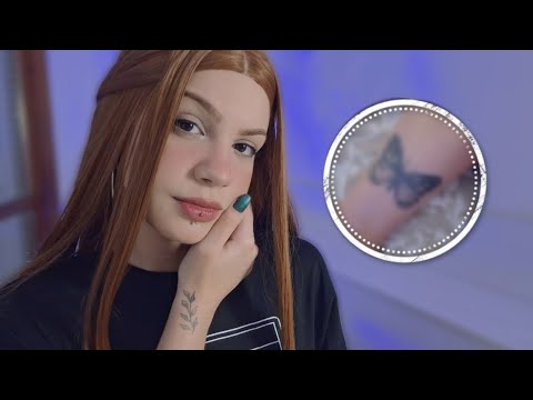 ASMR - Mostrando minhas tatuagens e revelando seus significados