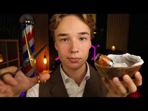 ASMR Old School Barbershop | Haircut & Shave Roleplay