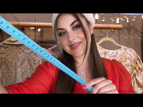 ASMR deutsch Ich schneidere dein PROM Kleid🪡 Tingle Tailor (Measuring, Tailor Roleplay, Fitting)