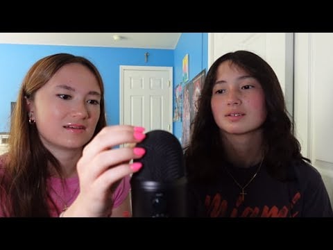 My Sister Tries ASMR *surprisingly tingly*