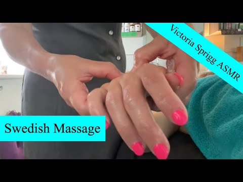 [ASMR] Swedish Massage Abdomen, Arms, Hands & Wrists with Victoria and Katie | 5 of 8