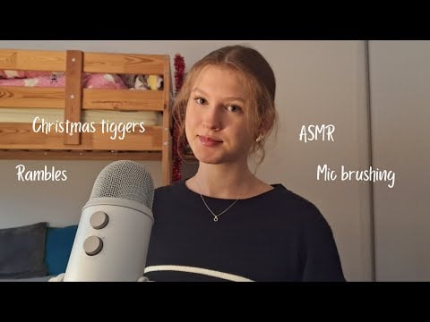 ASMR| Mic brushing, Christmas triggers, tapping, scratching and rambles ♡♡♡