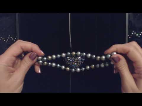 Unusual/Visual ASMR ~ Clinking Glass Beads on Metal Ring