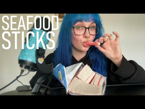 ASMR Eating Seafood Sticks (Intense Eating Sounds & Plastic Crinkles) 🌊