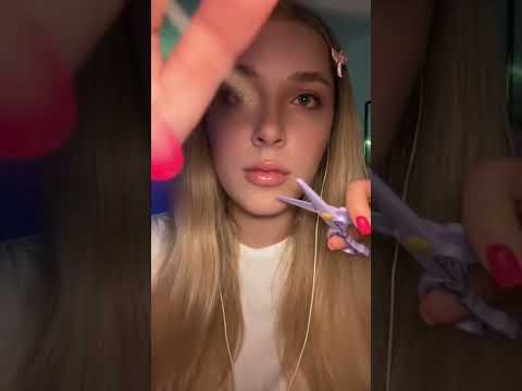 Let me take care of your hair 🎀💇‍♀️ #asmr #tingles #asmrshorts #relax