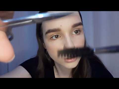 ASMR - FAZENDO A SUA SOBRANCELHA DELICADAMENTE PARA VOCÊ DORMIR (sons de boca, tesoura e pinça)
