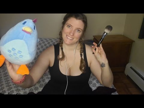 [ASMR] Mic Brushing, Chatting & Mouth Sounds || Testing Blue Yeti Microphone (plushies, whispered)