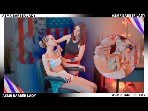 💈 ASMR Barber Hair & Shoulder Massage with Special Brush by Barber Lady Nisa