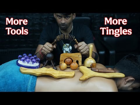 Indian Barber's Multi-Tool Magic: Full Body Tingle & Deep Relaxation ASMR | Leg & Back Massage ASMR
