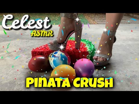 PINATA & BALLOON HIGH HEEL CRUSH (No Talking) | Celest ASMR