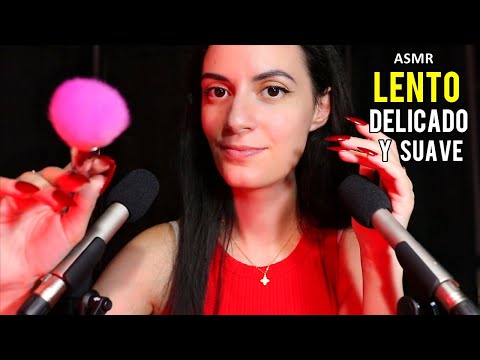 ASMR español LENTO, DELICADO y SUAVE para dormir (+ lluvia, Temporal!⛈️)