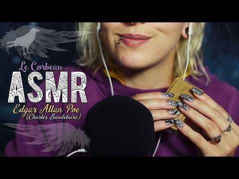 ASMR Français  ~ Le Corbeau { Edgar Allan Poe / Charles Baudelaire} Lecture chuchotée