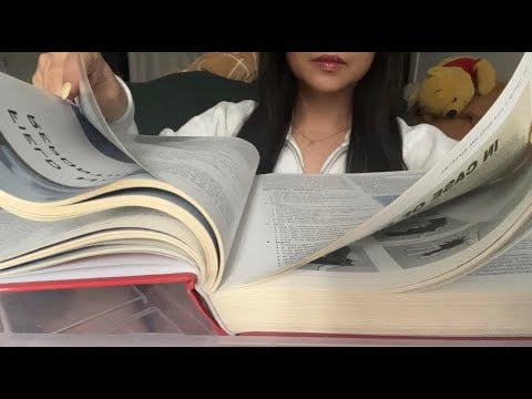 lofi asmr page turning No Licking ✨ GENTLE, NOT TOO FAST, & STEADY speed ✨ thin pages (no talking)