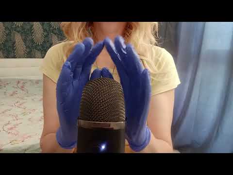 ASMR Pure Tingles:  Blue  Gloves (No Talking)