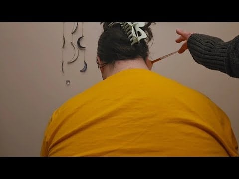 💆 ASMR Scalp Massage, Neck Attention w/ Soft Makeup Brushes 💆