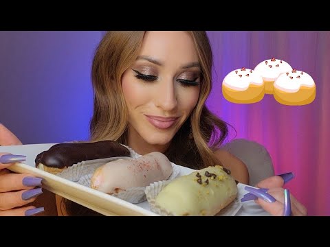 ASMR | 5th *Twelve Days Of Mukbang!!* Trying Éclairs 😋🍓🥐