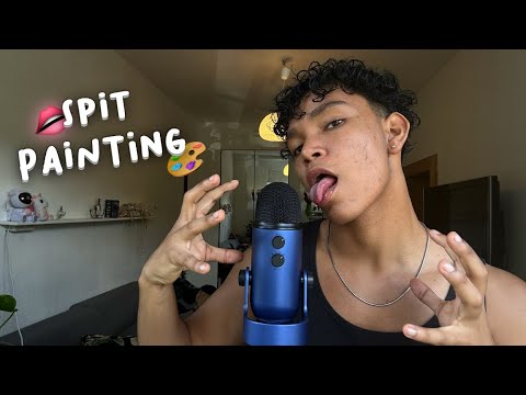 ASMR Mouth Sounds Spit Painting 🎨 (100% PURE)