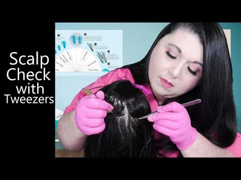 ASMR Scalp Check with Tweezers | Gloves, Hair Parting, Scalp Scratching | Medical Roleplay
