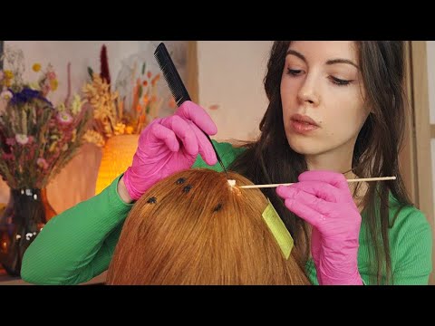 ASMR | Satisfying Scalp Check | Dandruff & Lice Removal